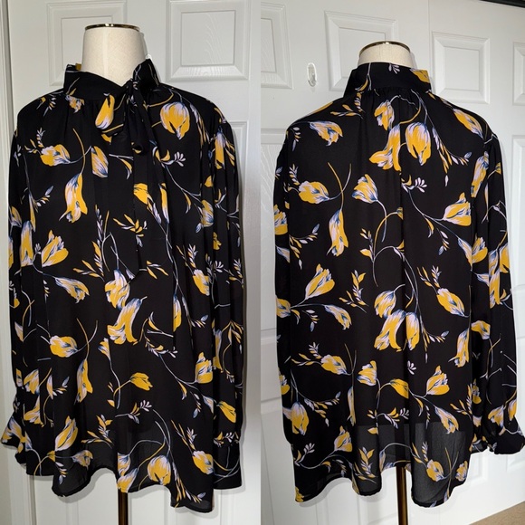 Modcloth Marvel the Masses Tie-Neck Blouse - 3X - Picture 7 of 11